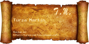 Turza Martin névjegykártya